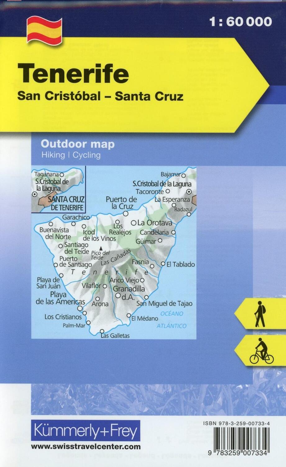 Bild: 9783259007334 | KuF Outdoorkarte Teneriffa 1 : 60 000 | San Cristóbal - Santa Cruz