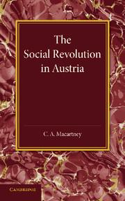 Cover: 9781107425835 | The Social Revolution in Austria | C. A. Macartney | Taschenbuch