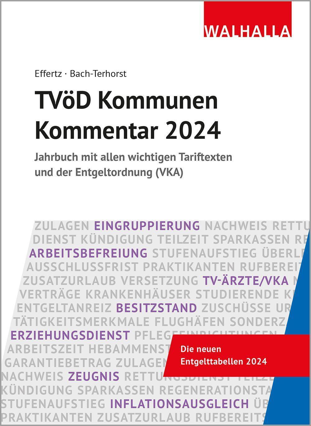Cover: 9783802979101 | TVöD Kommunen Kommentar 2024 | Jörg Effertz (u. a.) | Buch | 1408 S.