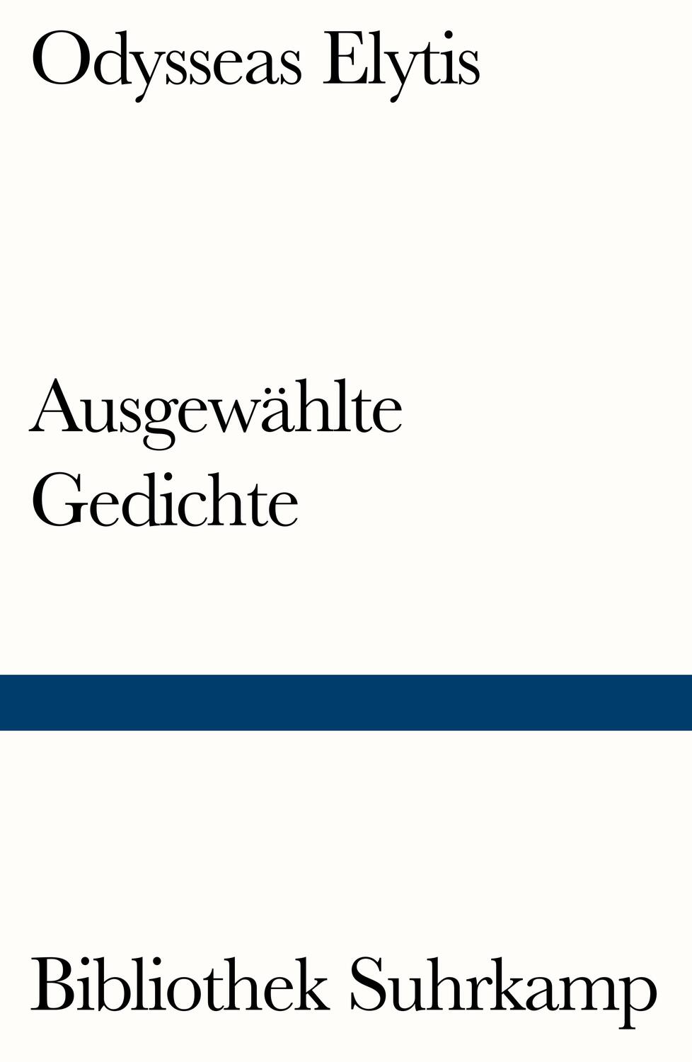 Cover: 9783518240335 | Ausgewählte Gedichte | Odysseas Elytis | Taschenbuch | Deutsch | 2016