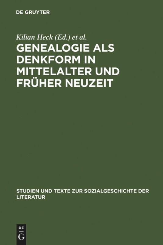 Cover: 9783484350809 | Genealogie als Denkform in Mittelalter und Früher Neuzeit | Buch
