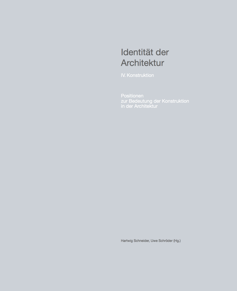 Cover: 9783960988830 | Identität der Architektur. Bd.4 | Hartwig Schneider (u. a.) | Buch