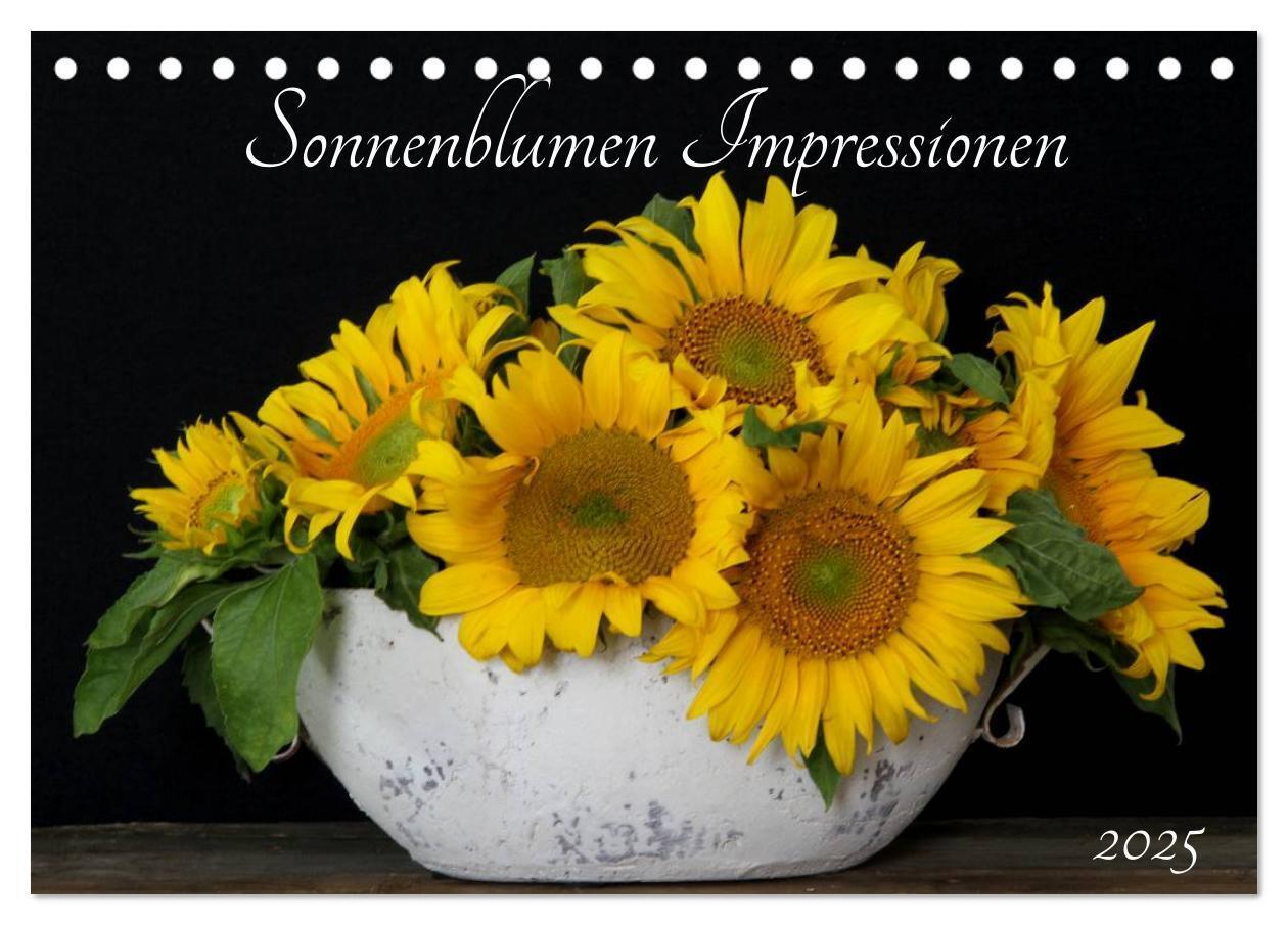 Cover: 9783435537150 | Sonnenblumen Impressionen (Tischkalender 2025 DIN A5 quer),...
