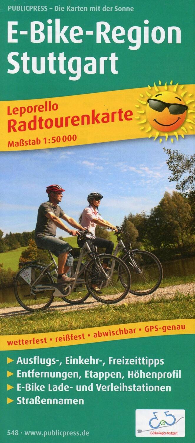 Cover: 9783899205480 | Radwanderkarte Leporello E-Bike-Region Stuttgart 1 : 50 000 | Deutsch