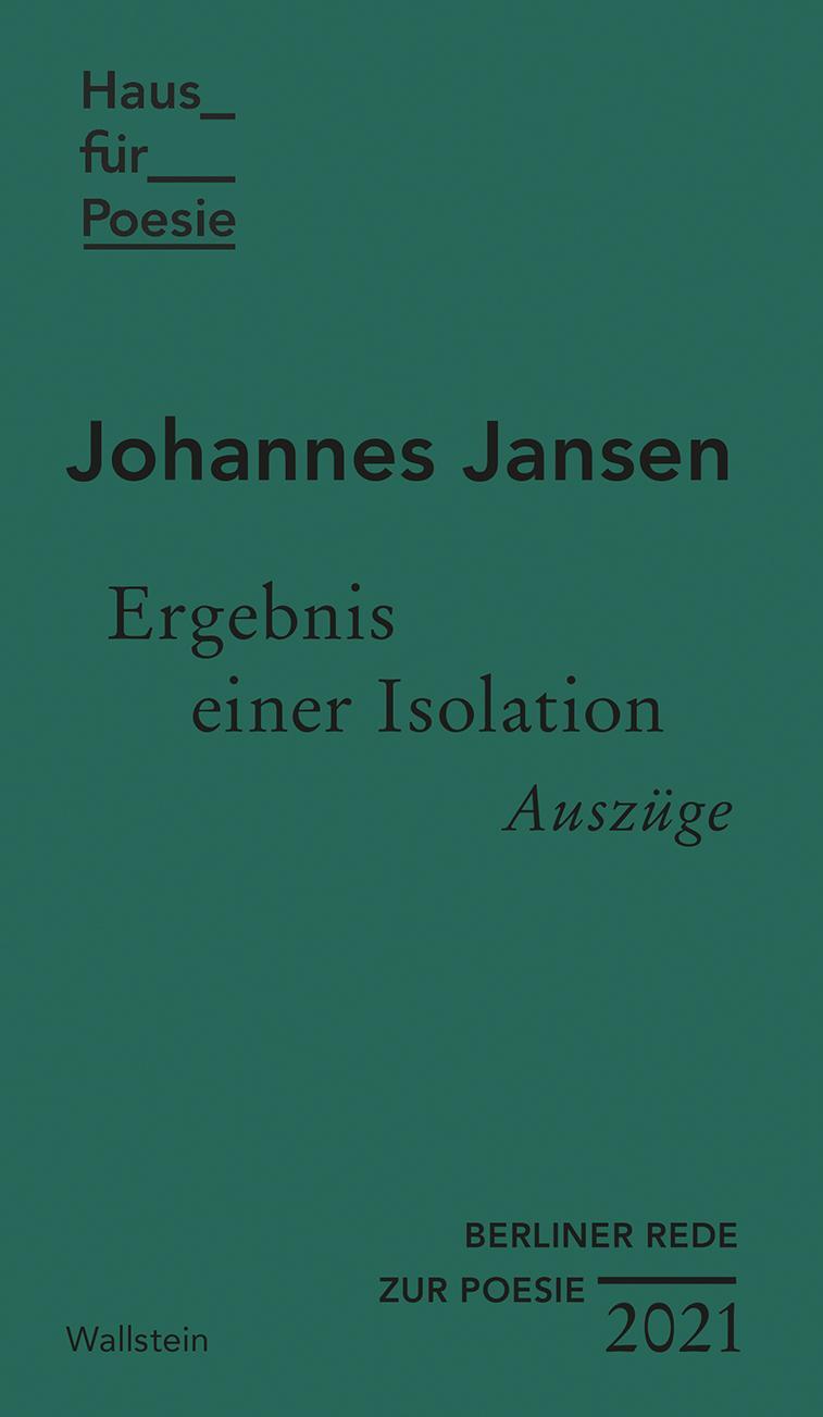 Cover: 9783835339422 | Ergebnis einer Isolation | Auszüge | Johannes Jansen | Buch | 48 S.