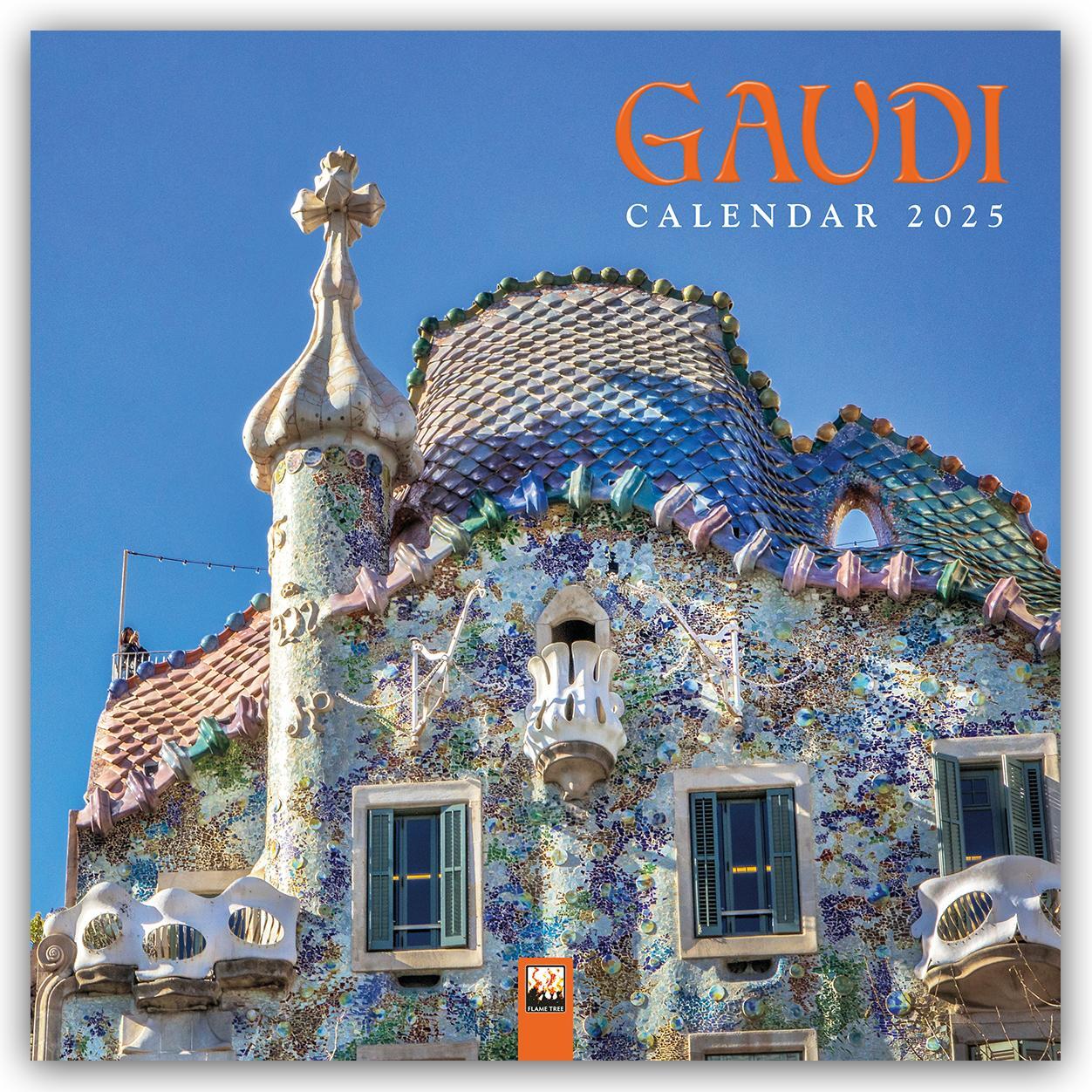 Cover: 9781835620540 | Gaudí Wall Calendar 2025 (Art Calendar) | Flame Tree Publishing | 2025