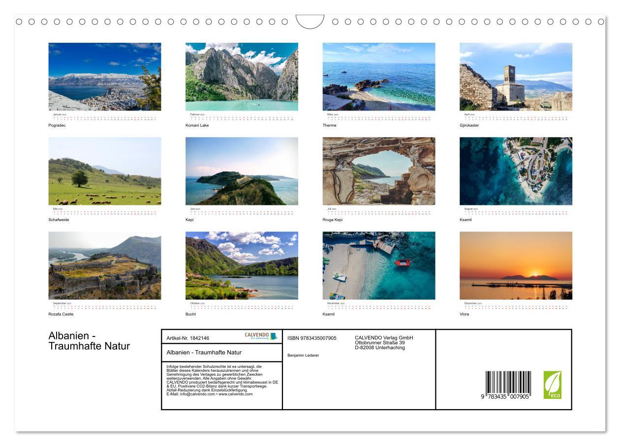 Bild: 9783435007905 | Albanien - Traumhafte Natur (Wandkalender 2025 DIN A3 quer),...