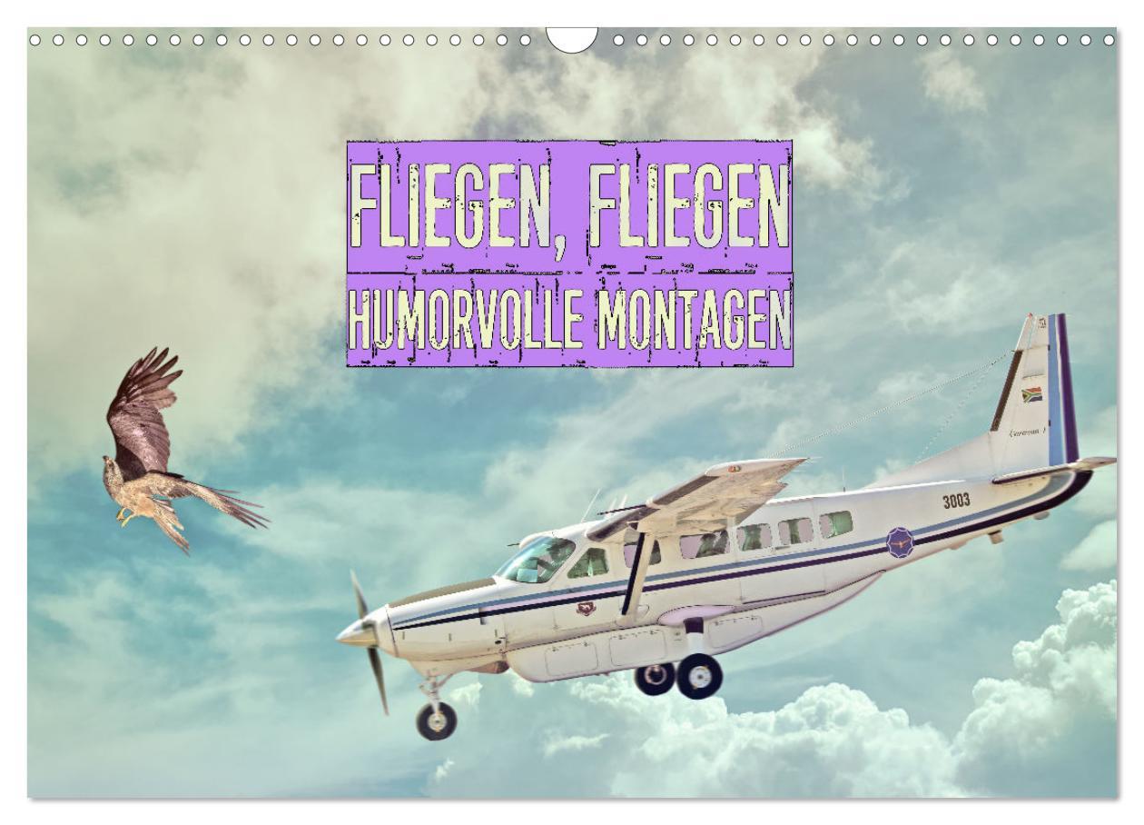 Cover: 9783435095971 | Fliegen, Fliegen - humorvolle Montagen (Wandkalender 2025 DIN A3...