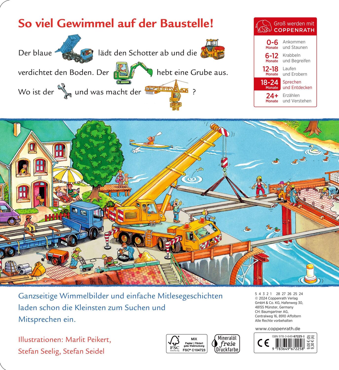 Rückseite: 9783649672258 | Meine ersten Wimmelbilder | Auf der Baustelle | Stefan Seelig | Buch