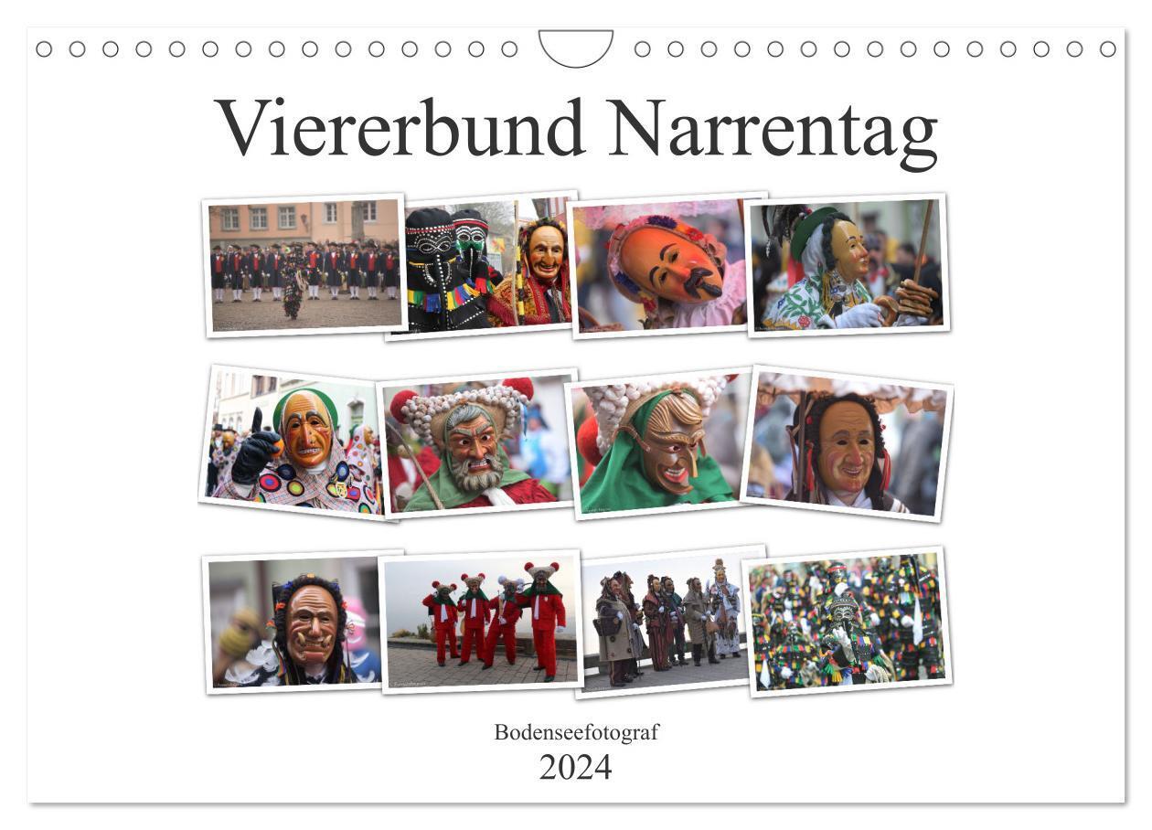 Cover: 9783675631731 | Narrentag Viererbund 2024 (Wandkalender 2024 DIN A4 quer), CALVENDO...