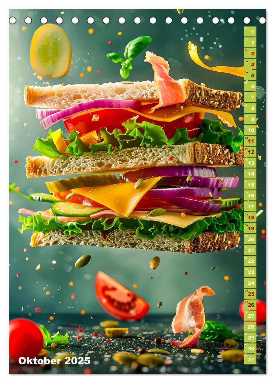 Bild: 9783383825392 | Leckeres Fast Food (Tischkalender 2025 DIN A5 hoch), CALVENDO...