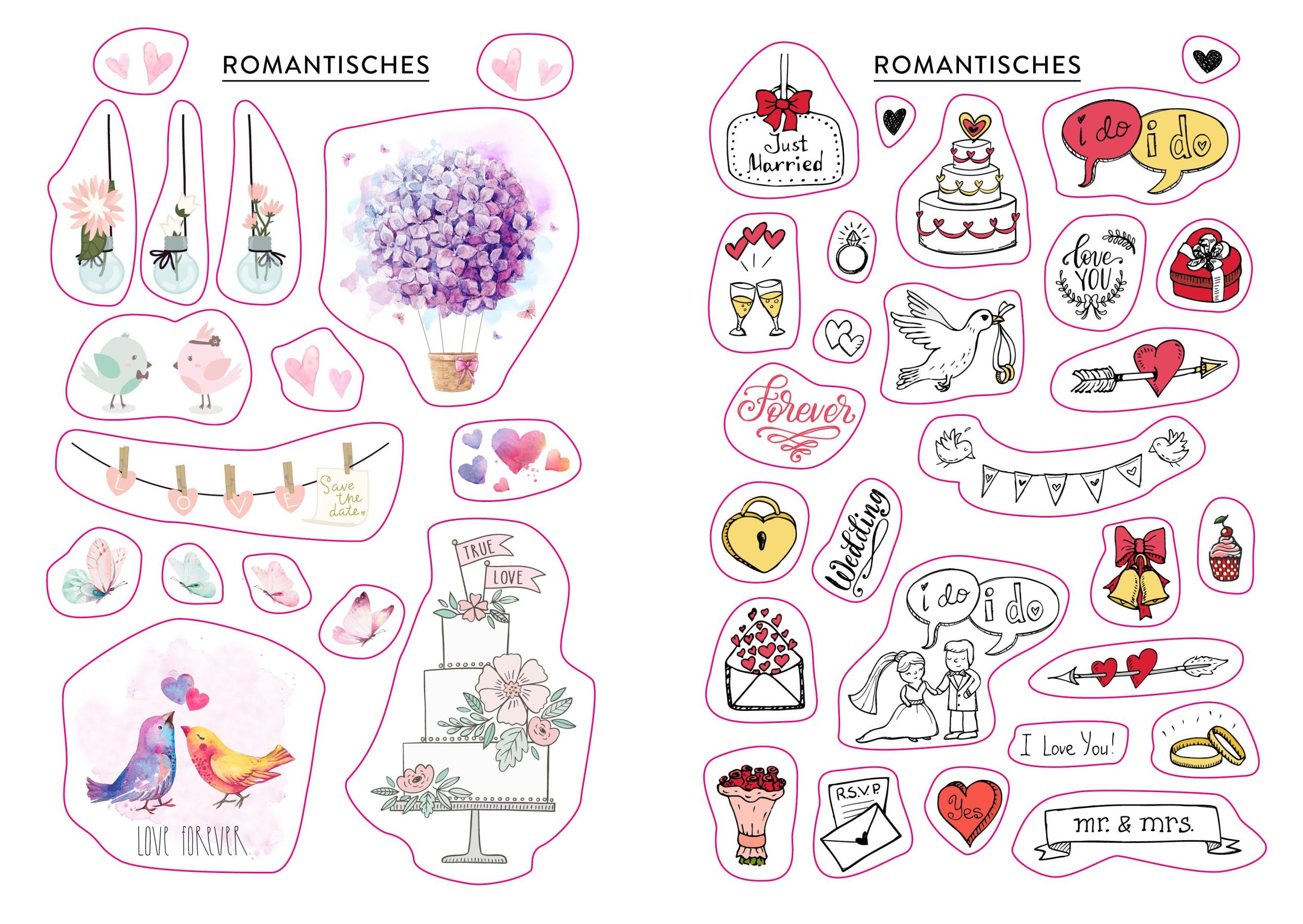 Bild: 9783960936558 | Bullet Journal - Stickerbuch Just married: 850 romantische Sprüche...