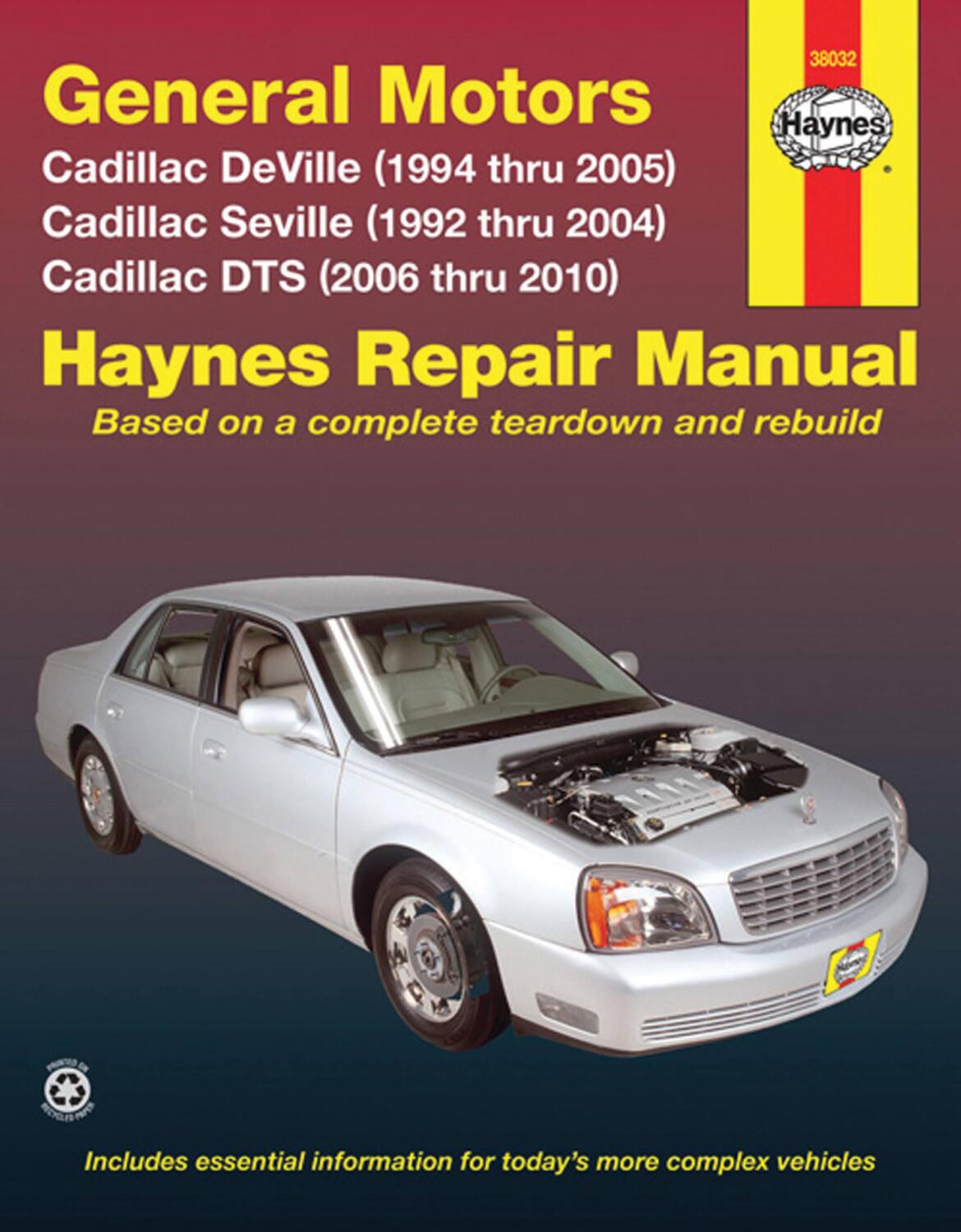 Cover: 9781563928154 | Gm: Cadillac Deville 1994-05, Seville 1992-04 &amp; Dts 2006-10 | Haynes
