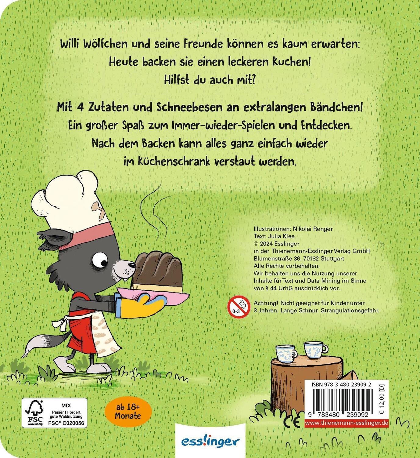 Rückseite: 9783480239092 | Willi Wölfchen: Wir backen einen Kuchen! | Julia Klee | Buch | 10 S.