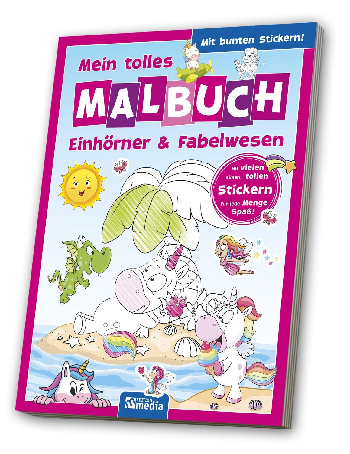 Cover: 4019393920259 | Malbuch mit Stickern: Einhörner | Broschüre | Deutsch | 2022
