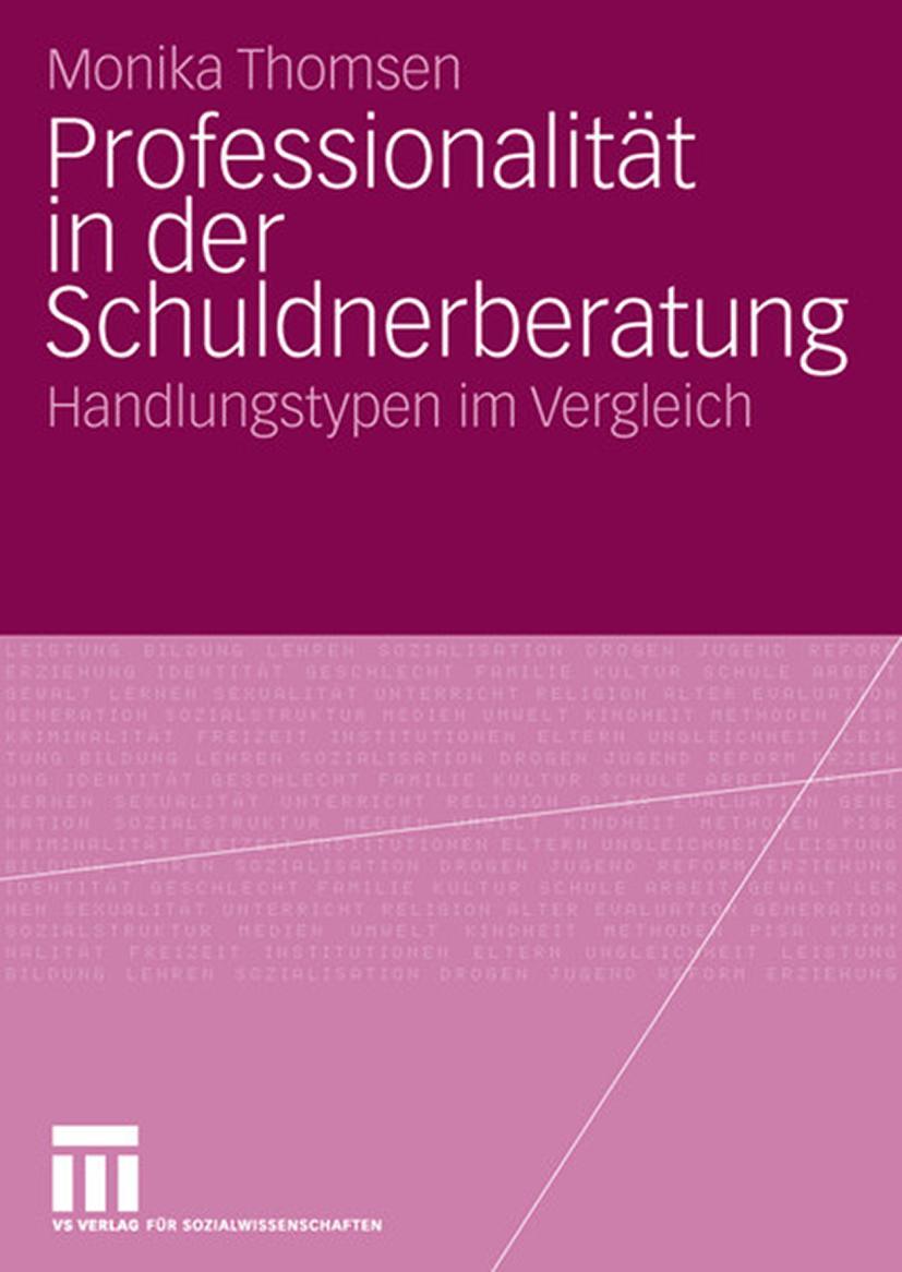 Cover: 9783531158235 | Professionalität in der Schuldnerberatung | Monika Thomsen | Buch