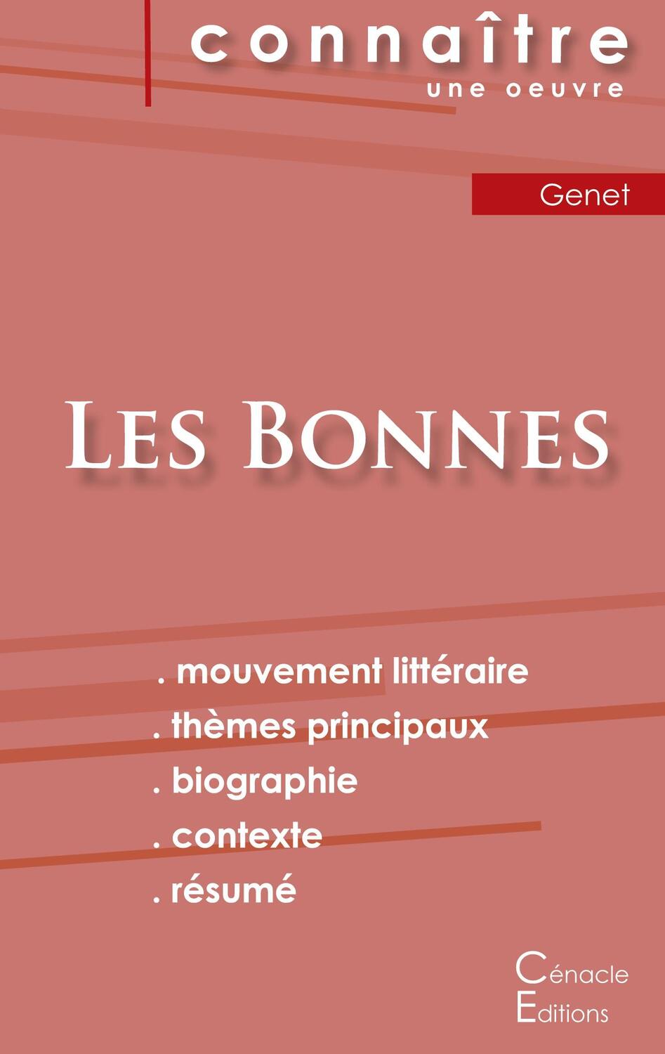 Cover: 9782759309573 | Fiche de lecture Les Bonnes de Jean Genet (analyse littéraire de...