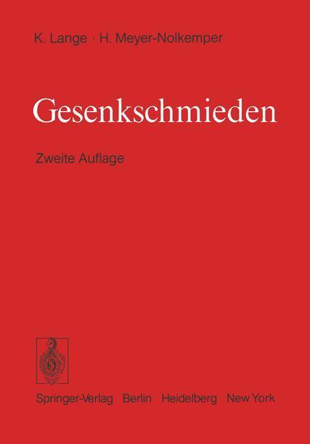Cover: 9783642521959 | Gesenkschmieden | H. Meyer-Nolkemper (u. a.) | Taschenbuch | Paperback