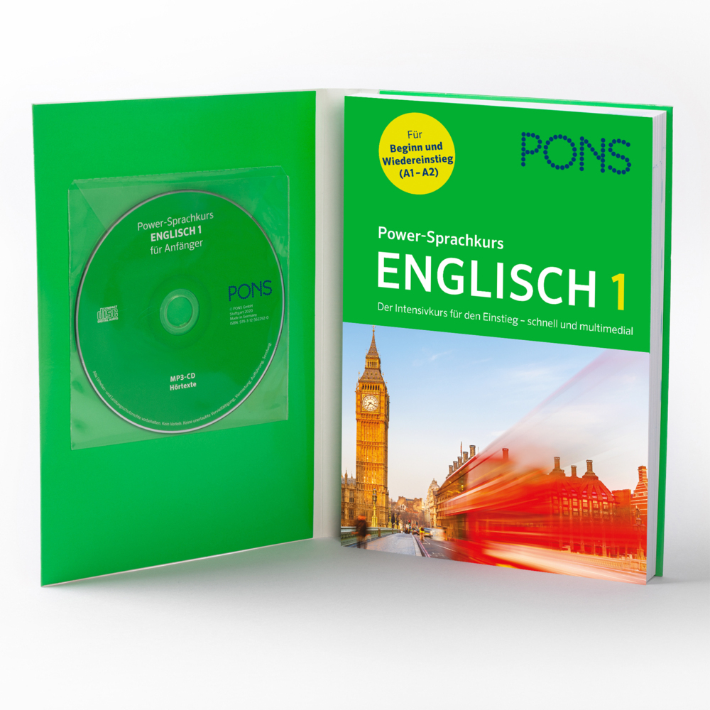 Bild: 9783125622920 | PONS Power-Sprachkurs Englisch 1, m. Audio-CD, MP3 | Taschenbuch