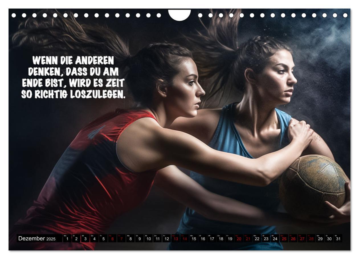 Bild: 9783383866807 | Motivation und Handball (Wandkalender 2025 DIN A4 quer), CALVENDO...