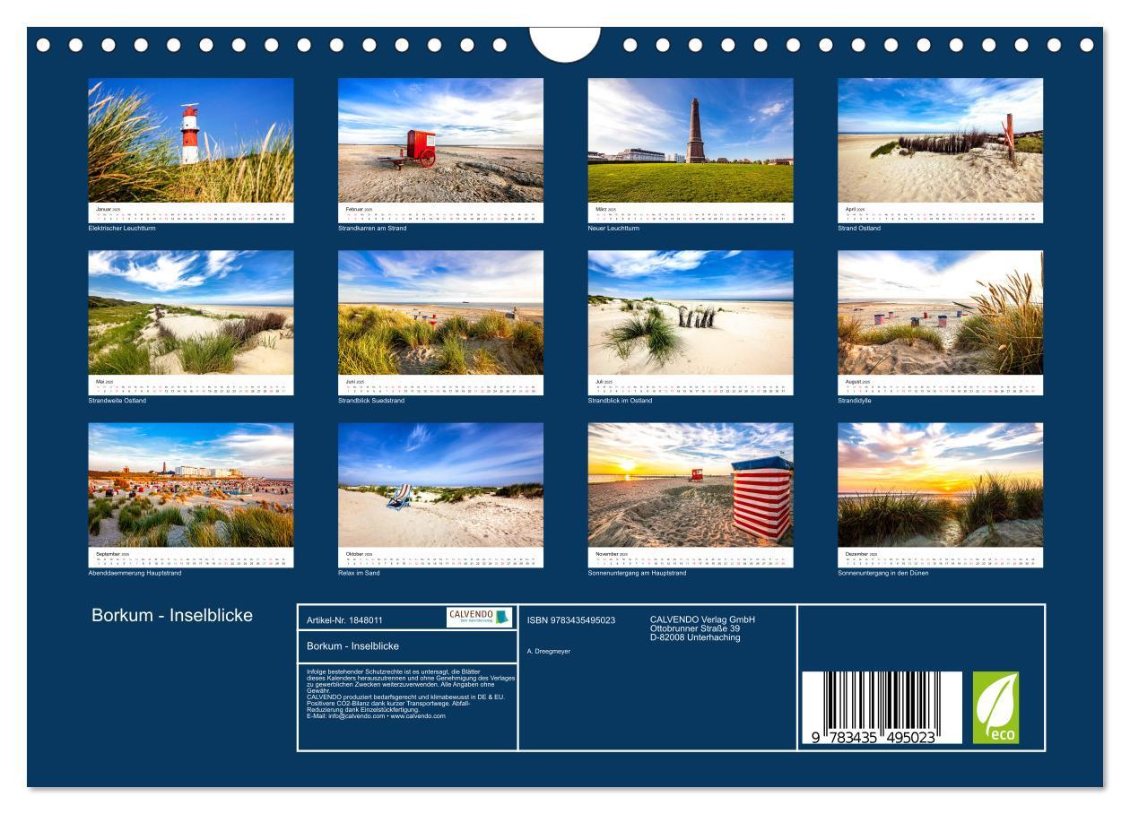 Bild: 9783435495023 | Borkum - Inselblicke (Wandkalender 2025 DIN A4 quer), CALVENDO...