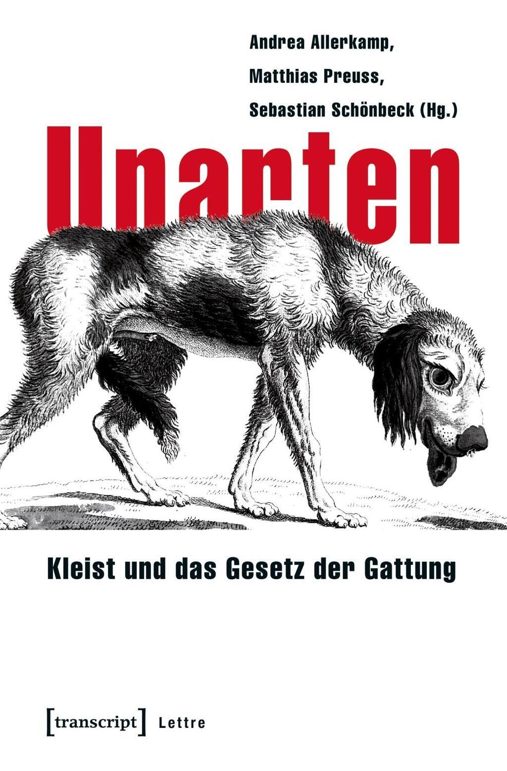 Cover: 9783837635003 | Unarten | Kleist und das Gesetz der Gattung, Lettre | Taschenbuch