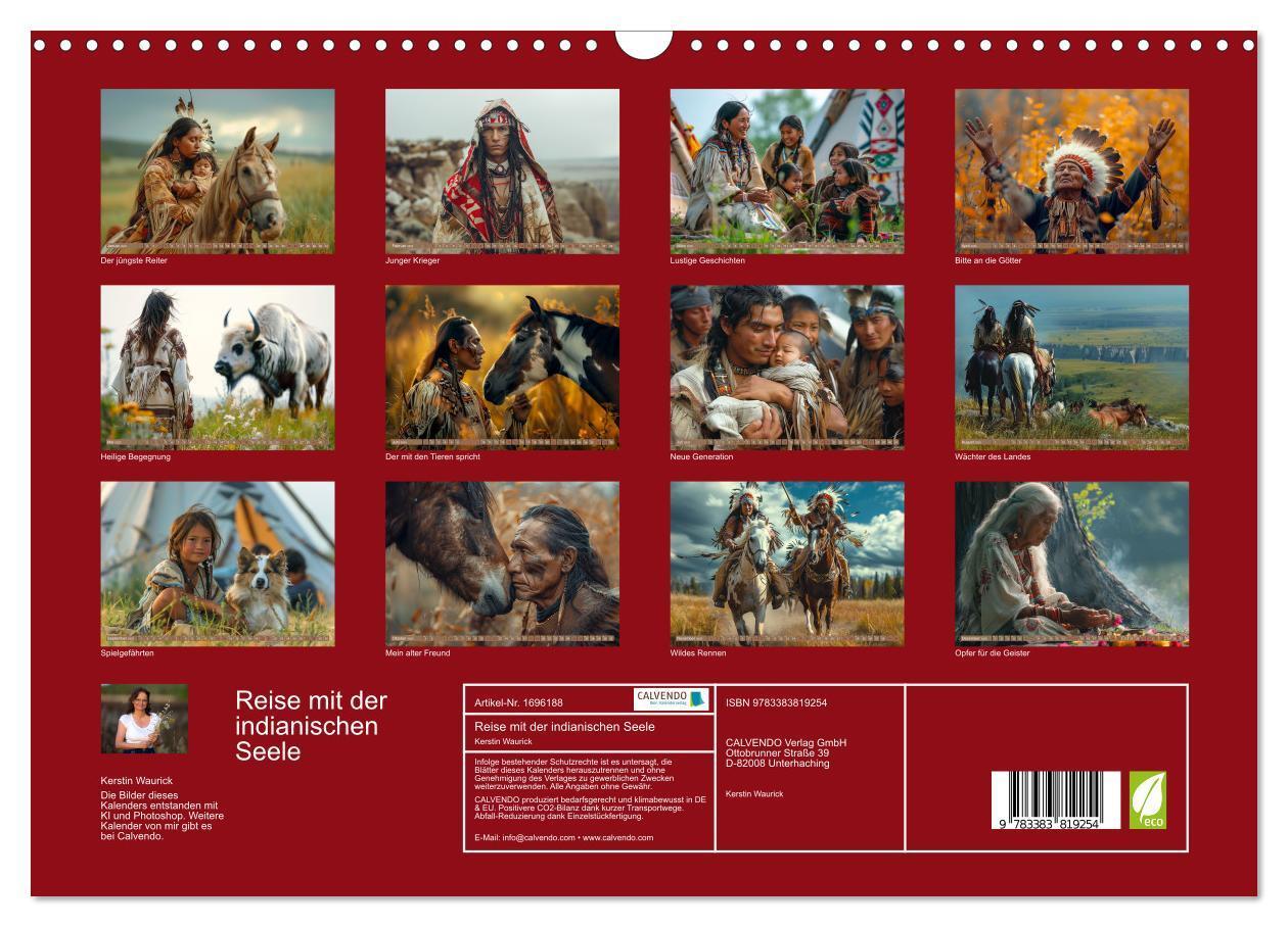 Bild: 9783383819254 | Reise mit der indianischen Seele (Wandkalender 2025 DIN A3 quer),...