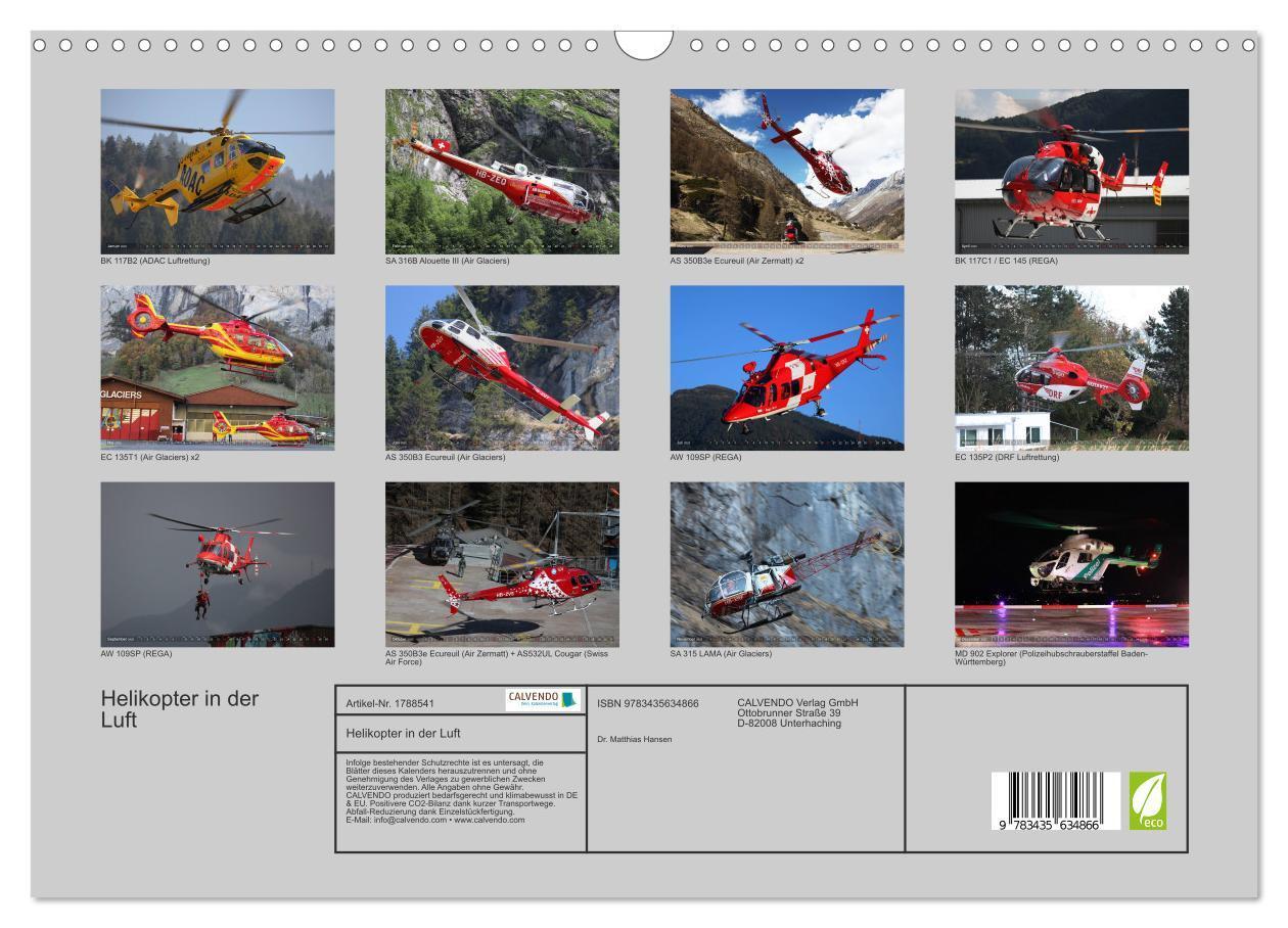 Bild: 9783435634866 | Helikopter in der Luft (Wandkalender 2025 DIN A3 quer), CALVENDO...