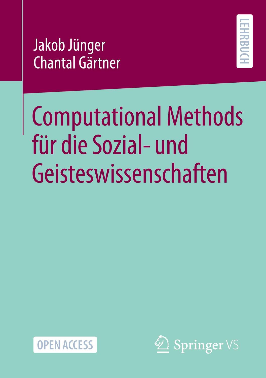 Cover: 9783658377465 | Computational Methods für die Sozial- und Geisteswissenschaften | Buch