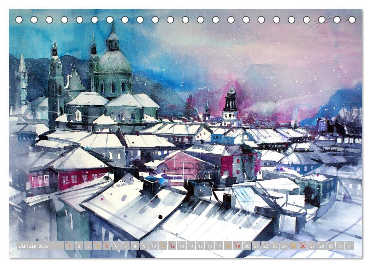 Bild: 9783435666676 | Aquarelle aus der Mozartstadt Salzburg (Tischkalender 2025 DIN A5...