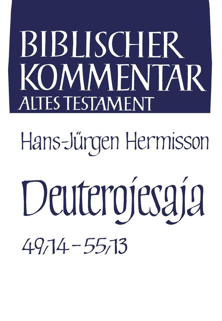 Cover: 9783788730420 | Deuterojesaja (Jes 49,14-55,13) | Hans-Jürgen Hermisson | Buch | 2016