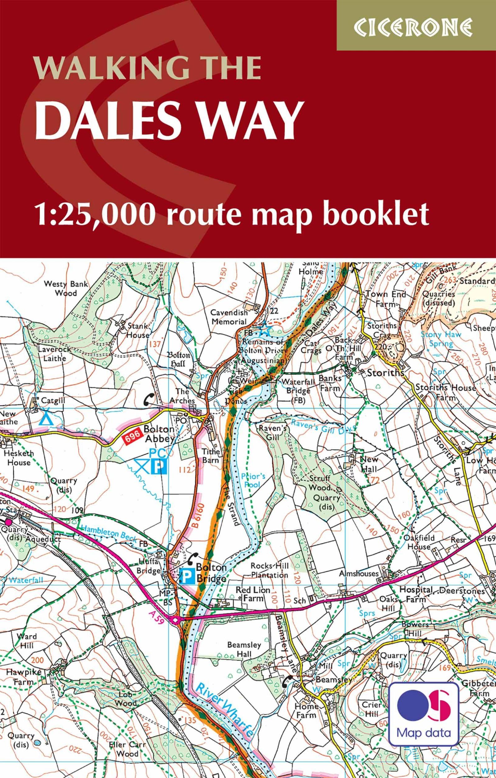 Cover: 9781786310941 | The Dales Way Map Booklet | 1,25:000 route map booklet | Terry Marsh