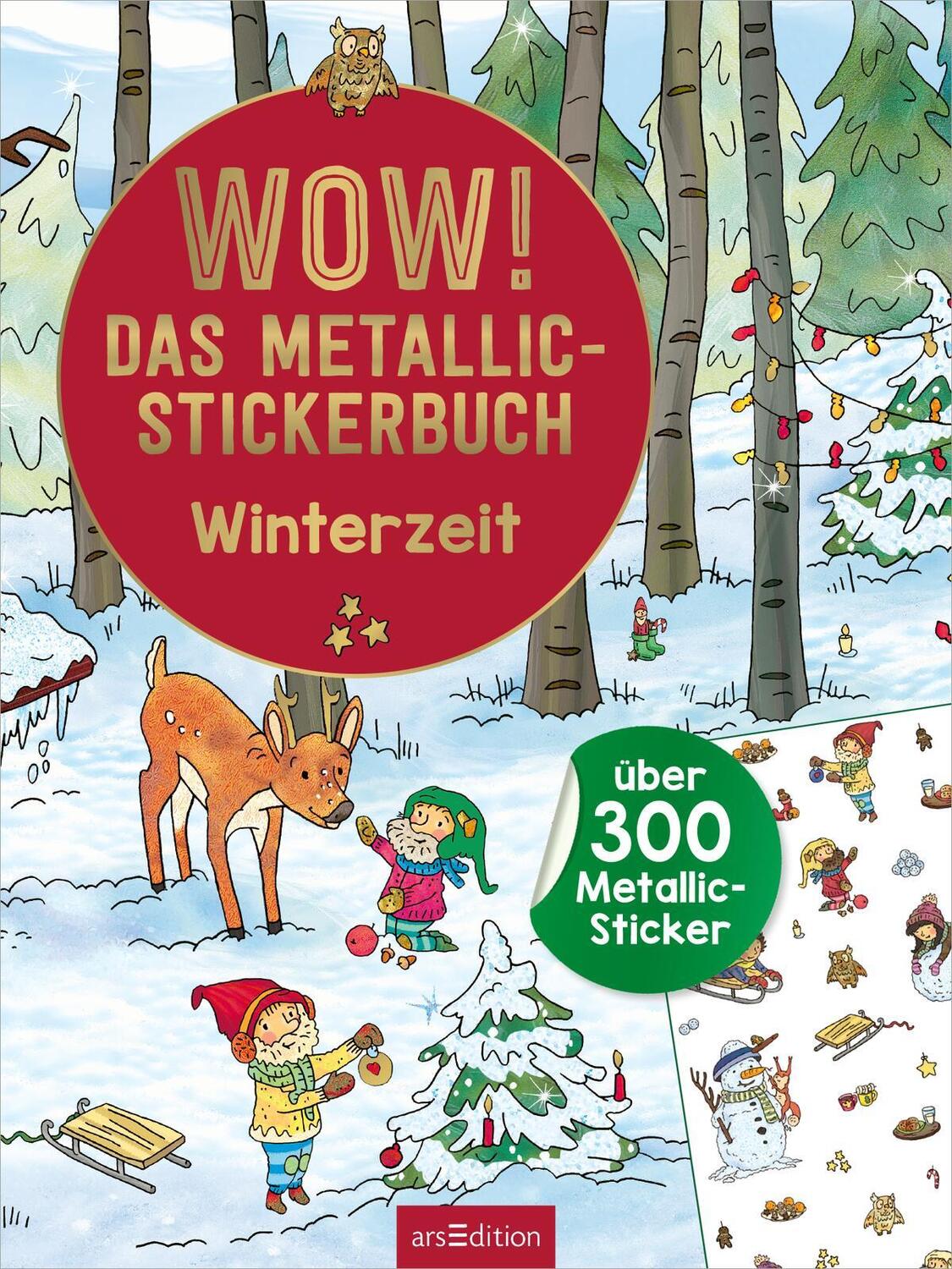 Bild: 9783845853871 | WOW! Das Metallic-Stickerbuch - Winterzeit | Über 300 Metallic-Sticker