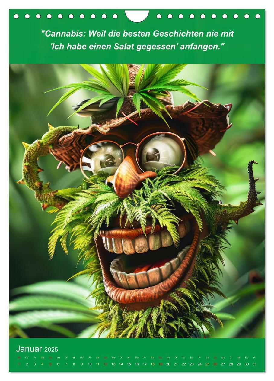 Bild: 9783435691517 | Der humoristische Cannabis Kalender (Wandkalender 2025 DIN A4...