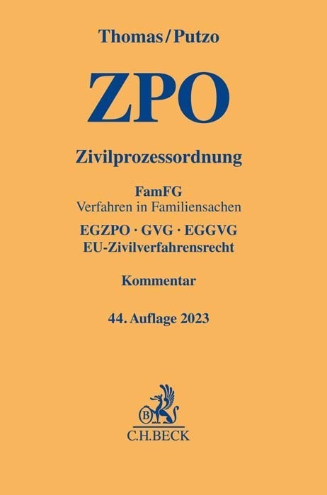 Cover: 9783406795817 | Zivilprozessordnung | Heinz Thomas (u. a.) | Buch | XL | Deutsch