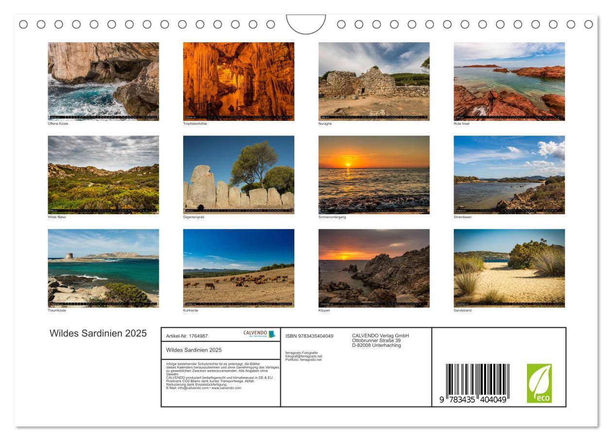 Bild: 9783435404049 | Wildes Sardinien 2025 (Wandkalender 2025 DIN A4 quer), CALVENDO...