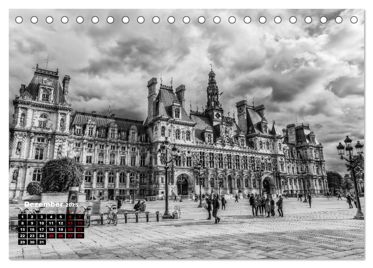 Bild: 9783435366385 | Paris-Impressionen in Schwarz-Weiß (Tischkalender 2025 DIN A5...