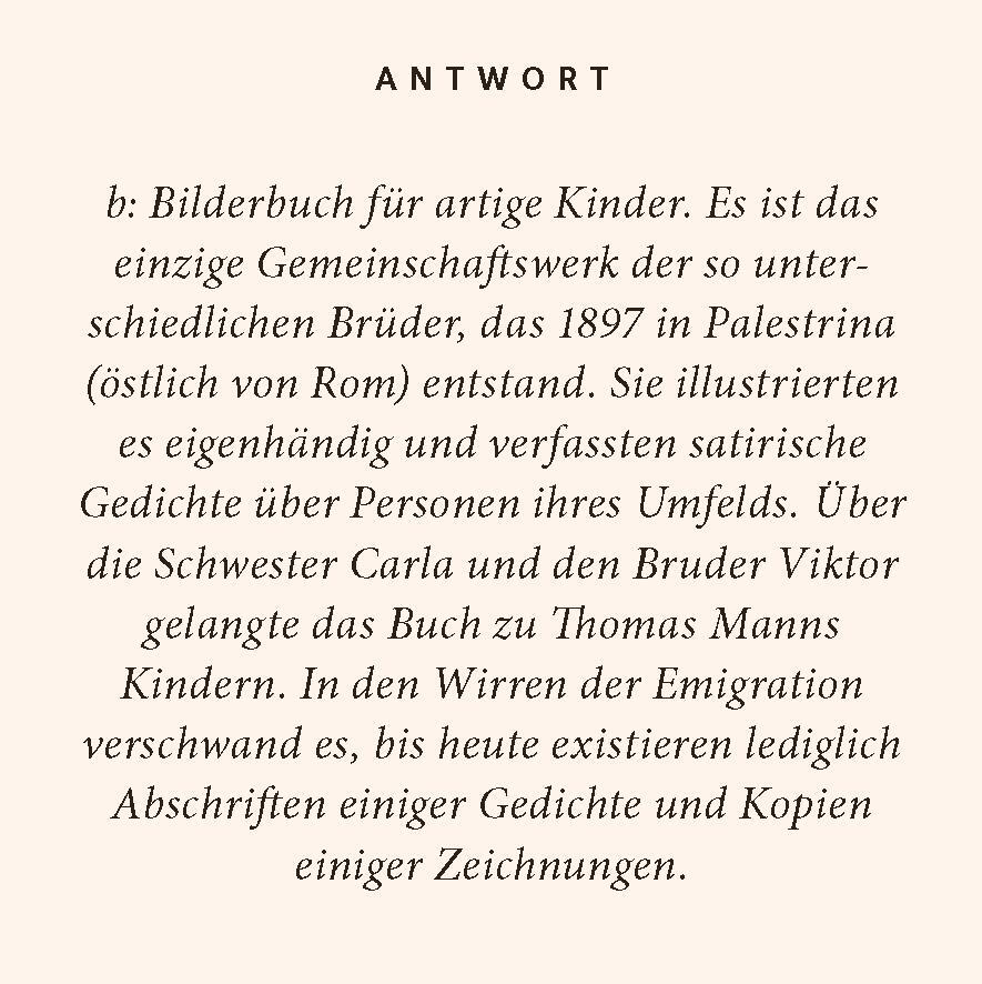 Bild: 9783899784725 | Thomas Mann-Quiz | 100 Fragen und Antworten | Carsten Tergast | Buch