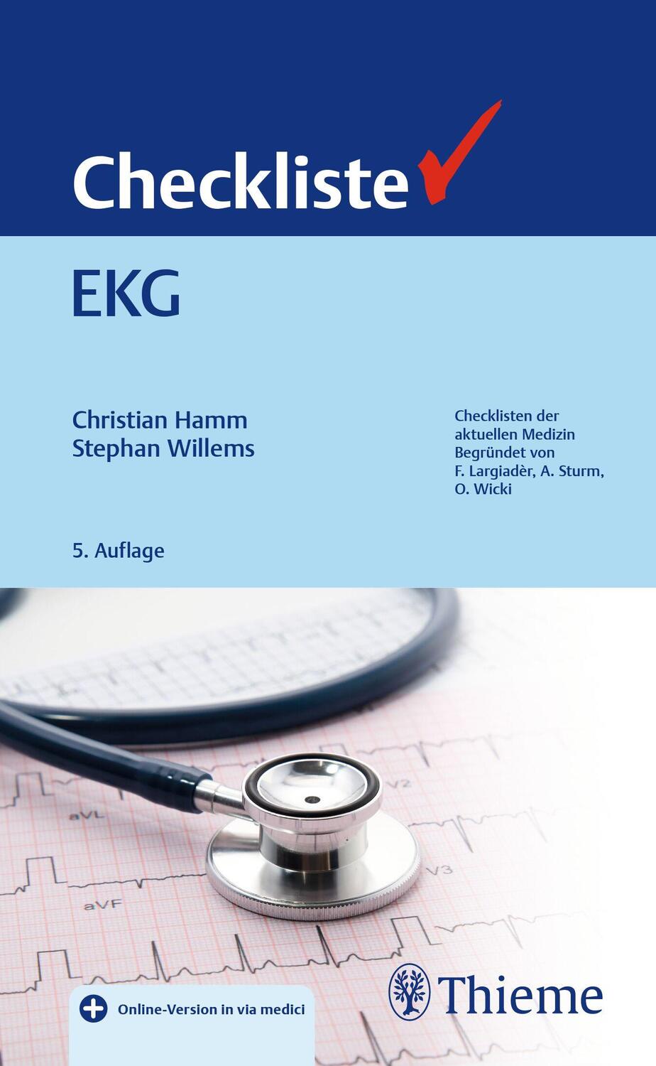 Cover: 9783132453036 | Checkliste EKG | Christian Hamm (u. a.) | Bundle | Checklisten Medizin
