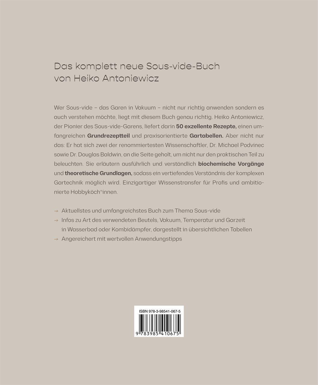 Rückseite: 9783985410675 | Sous vide | Heiko Antoniewicz | Buch | Lesebändchen | 240 S. | Deutsch