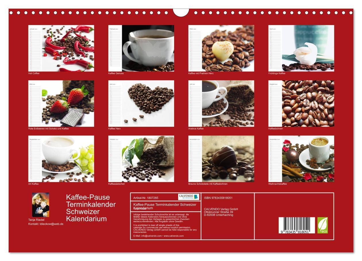 Bild: 9783435818051 | Kaffee-Pause Terminkalender Schweizer Kalendarium (Wandkalender...