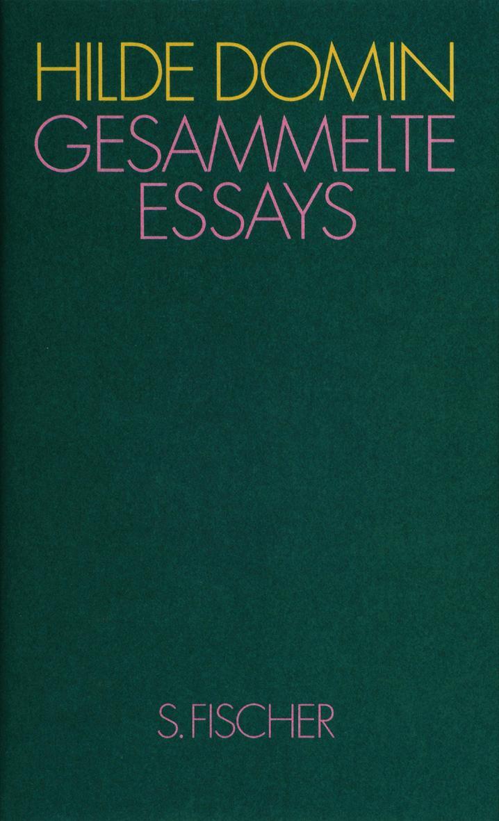 Cover: 9783100153159 | Gesammelte Essays | Heimat in der Sprache | Hilde Domin | Buch | 1993