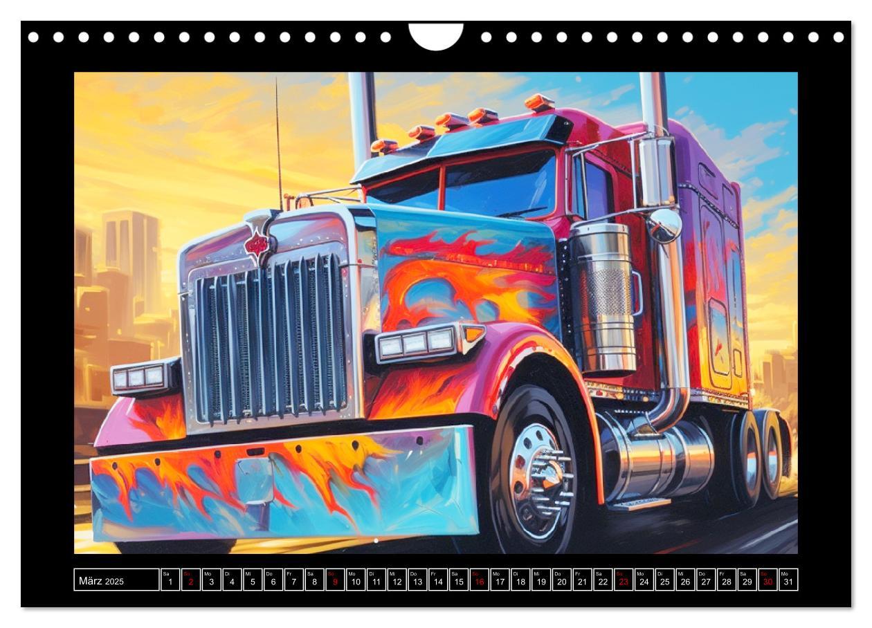 Bild: 9783383857324 | Langhauber Paintings. Trucks in lebendigen Farben (Wandkalender...