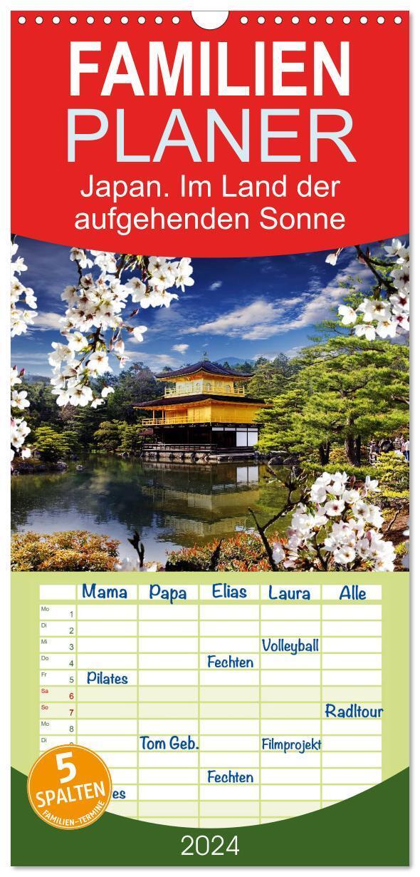 Cover: 9783383078170 | Familienplaner 2024 - Japan. Im Land der aufgehenden Sonne mit 5...