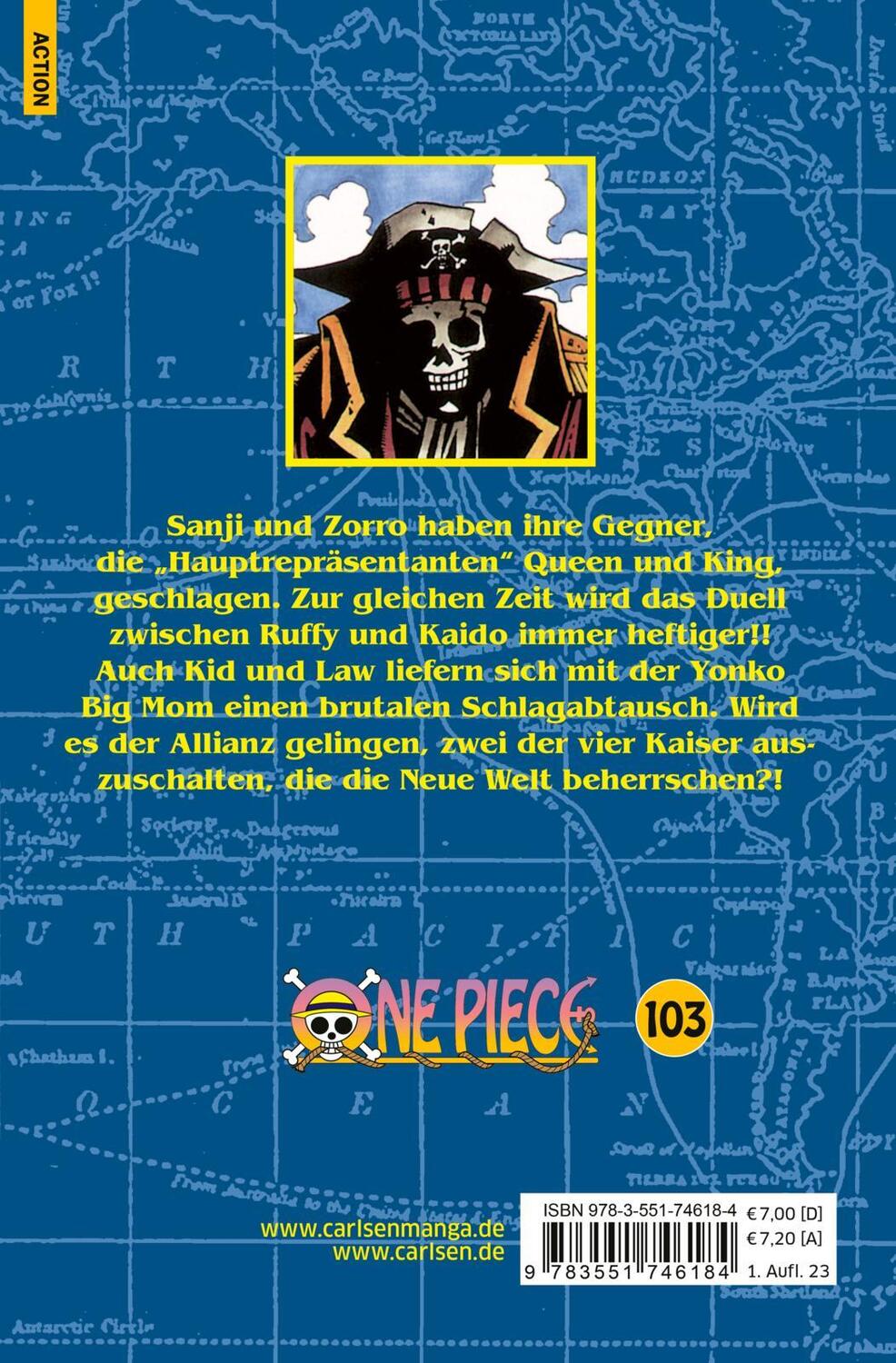 Rückseite: 9783551746184 | One Piece 103 | Piraten, Abenteuer und der größte Schatz der Welt!