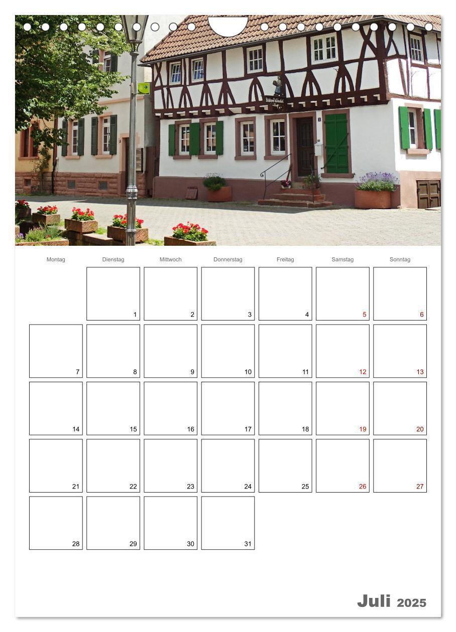 Bild: 9783435975983 | Weinheim an der Bergstraße Planer (Wandkalender 2025 DIN A4 hoch),...