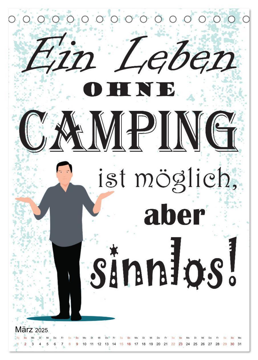 Bild: 9783435884001 | CampingSprüche (Tischkalender 2025 DIN A5 hoch), CALVENDO...