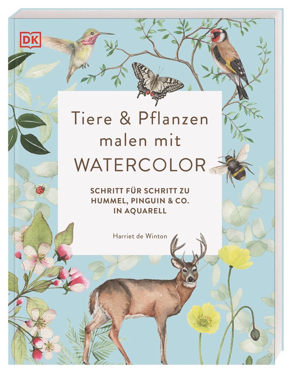 Cover: 9783831045310 | Tiere und Pflanzen malen mit Watercolor | Harriet de Winton | Buch