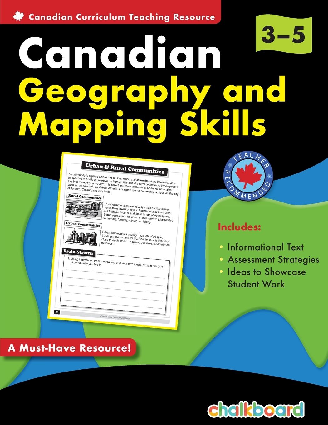 Cover: 9781897514177 | Canadian Geography And Mapping Skills Grades 3-5 | Demetra Turnbull