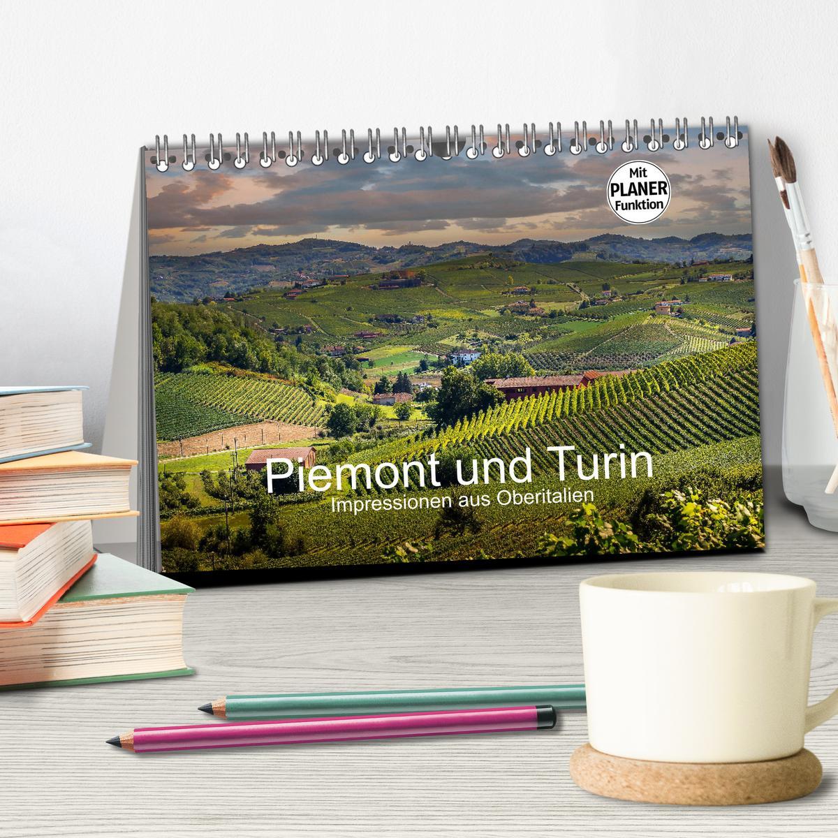 Bild: 9783435342921 | Piemont und Turin (Tischkalender 2025 DIN A5 quer), CALVENDO...